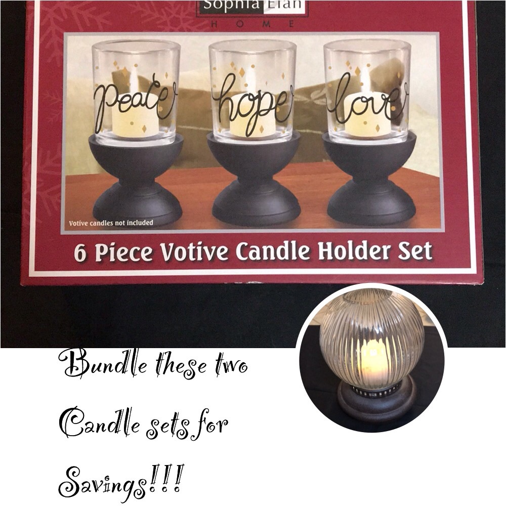 Battery operated candle and NIB votive candle set